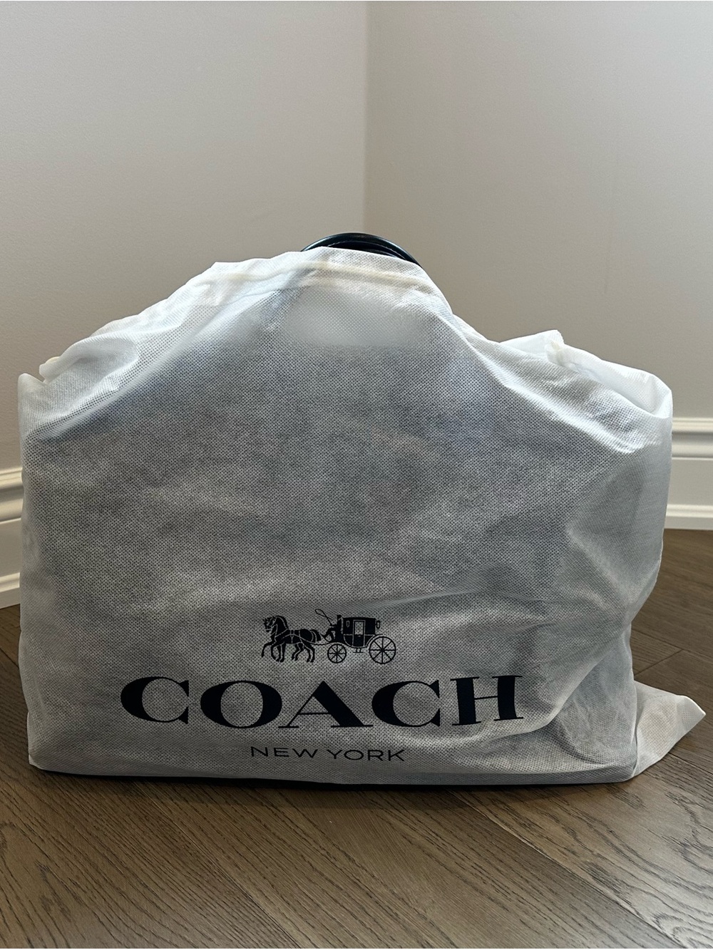 Coach Black Leather Duffel Bag